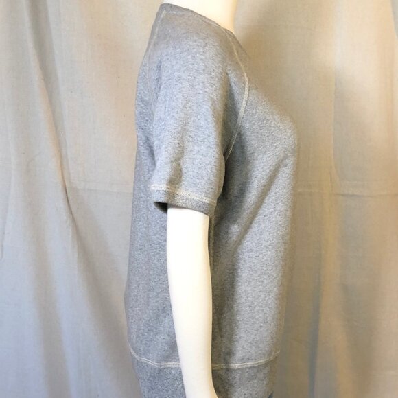 Champion + Todd Snyder Heather Gray Raglan Short Sleeve Sweatshirt XS - Picture 3 of 7